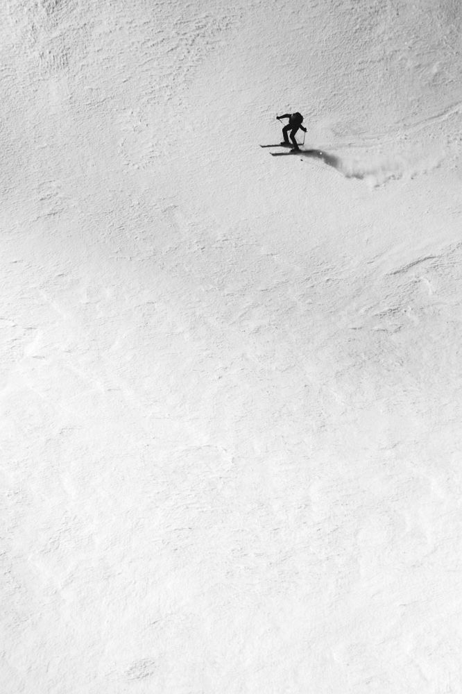 Ricardo na ledovém svahu z Volího chrbátu