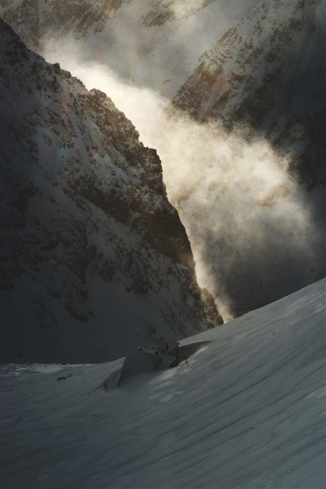 Podvečer nad chatou pod Rysy