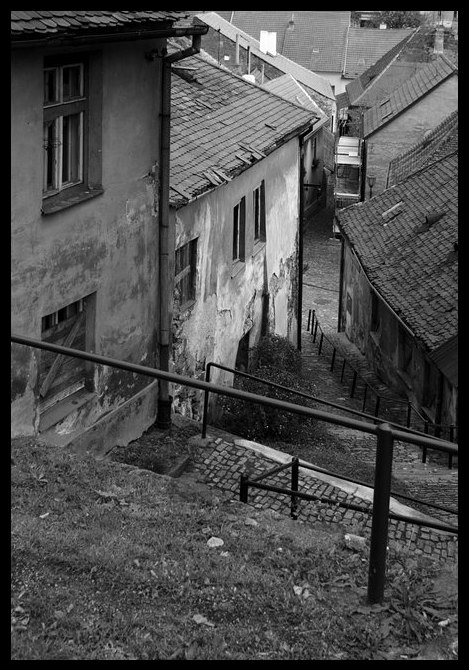 Nad chudobincem, židovská čtvrť v Třebíči