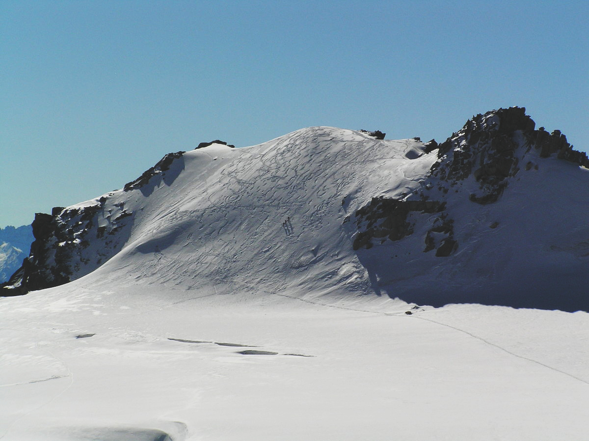 Svah pod Mt. Blancem. Trošku jsme ho pojezdili, zabralo nám to celý den