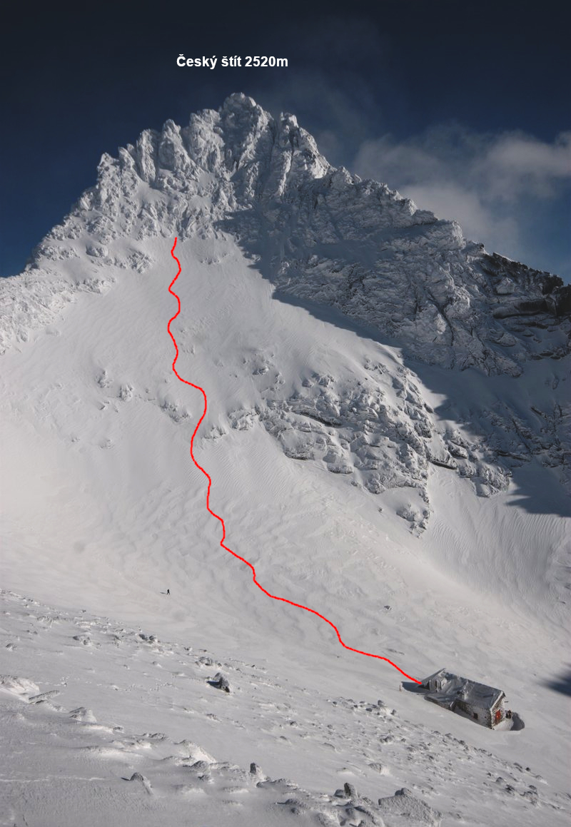 Krátký sjezdík nad chatou