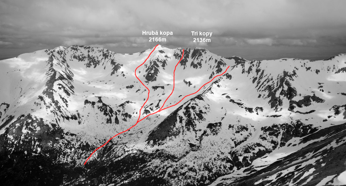 Sjezdy z Roháčského hřebene