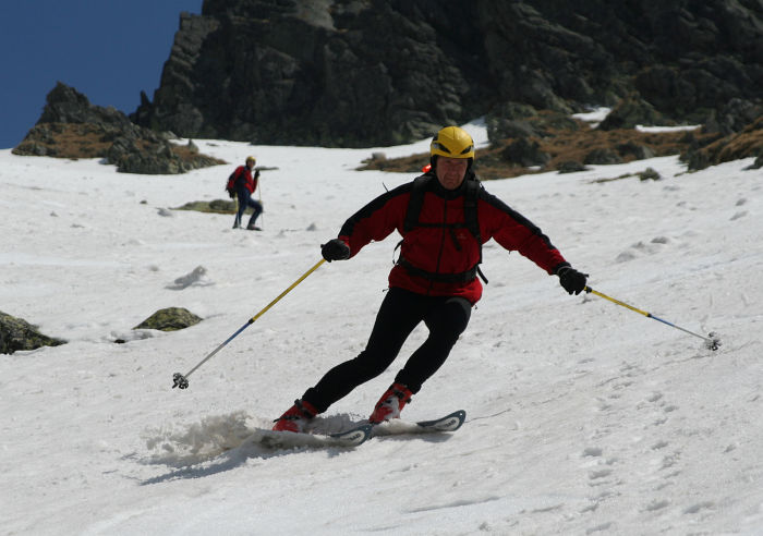 Jarní firny v horní části Kopek