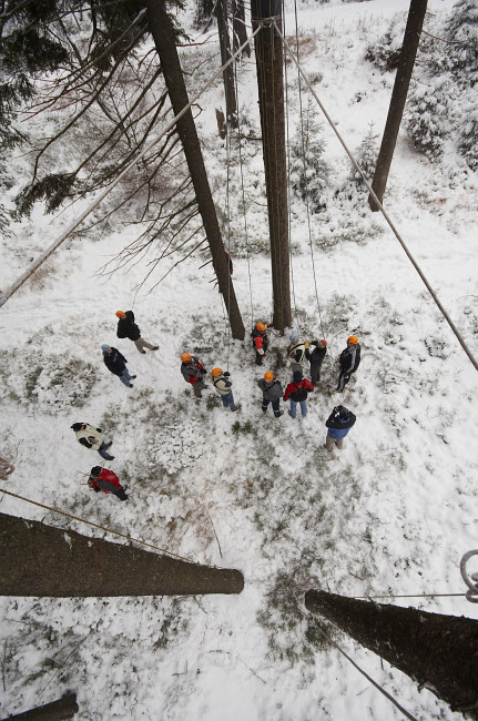Vysoká lana jsou připravena
