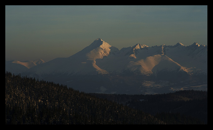 Kriváň a východ slunce