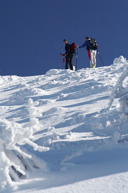 Mareš s Miloušem na hřebeni