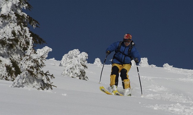 Milóš se konečně učí lyžovat