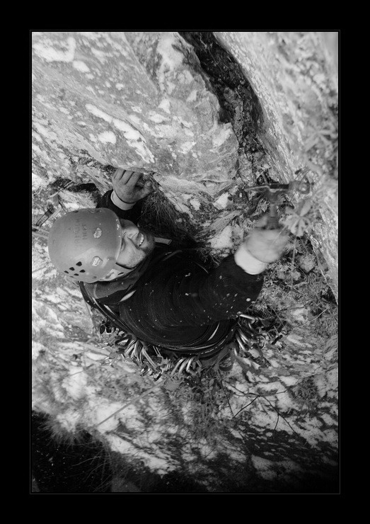 Skobka 5m pod vrcholem propasti