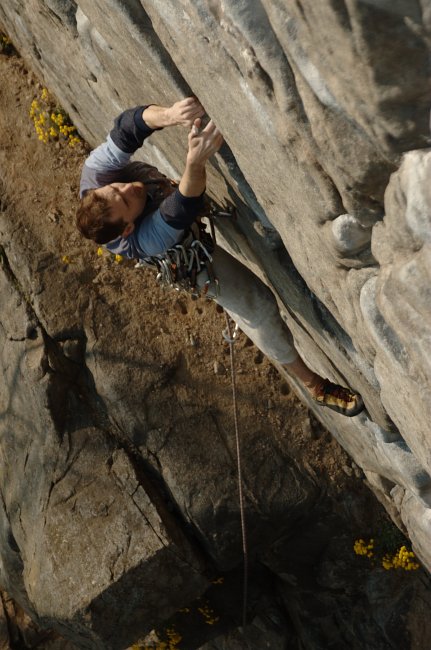Mára leze Českou cestu (VII), asi nejhezčí cestu co jsme v celé oblasti vylezli
