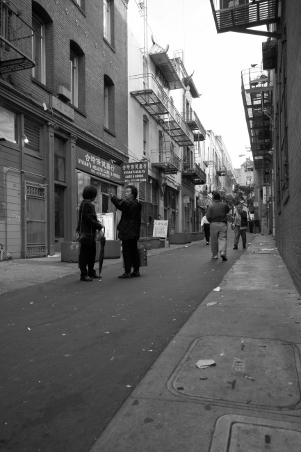 Život v jedné z uliček čínského města