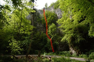 Alpská 5-, Masív Koně, Suchý žleb, Moravský kras