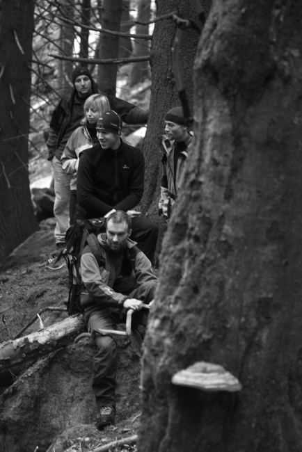 Pod Divokáčem po té, co se lezení zrušilo. Zklamání nebo radost?