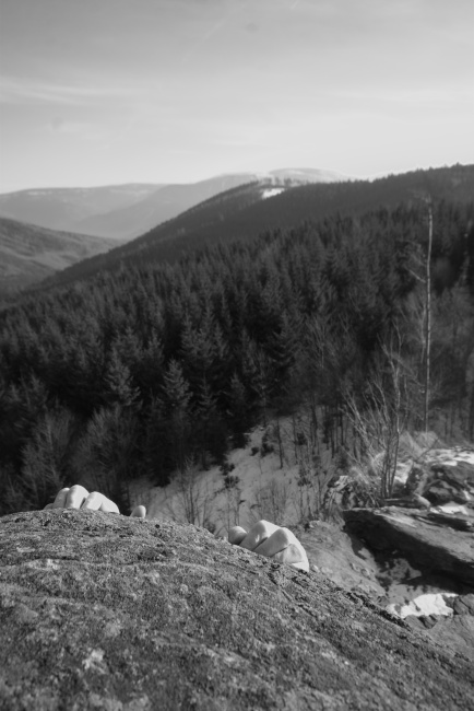 Bouldrování s výhledem na Jeseníky