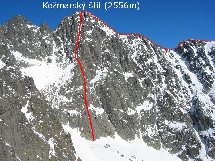 Jižní stěna a naše cesta