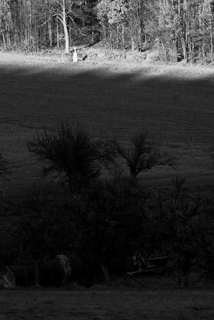 Křížek nad vesničkou Nelepeč