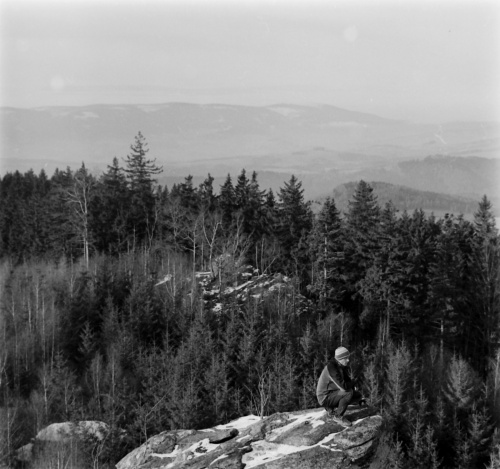 David na Třech kamenech, vzadu Kraličák