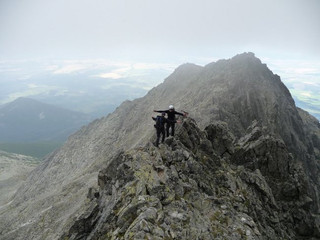 Vítání s Tomem, se kterým se po dlouhé době potkáváme právě tady nahoře (foto: David)