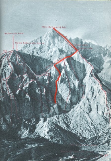 Weberovka (VI), Německý žebřík a SV hrana (IV)