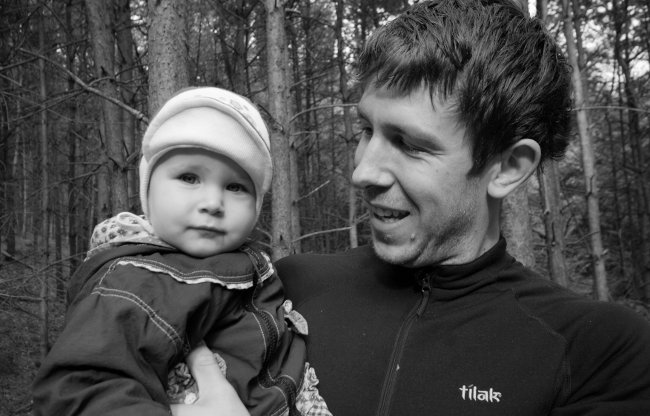 Nejmladši účastník (samozřejmě vlevo)