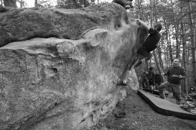 Klíčový boulder - traverz