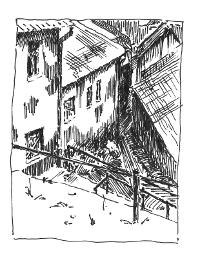 Nad chudobincem v Třebíčské židovské čtvrti 