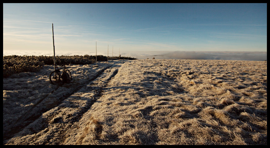 Pohled mým směrem - k Jelení studánce a Břidličné hoře.