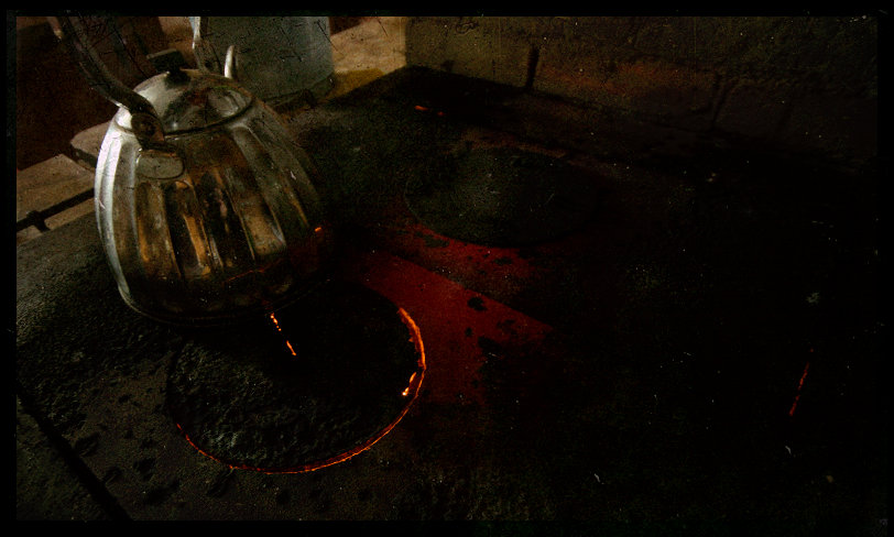 Rozpálená plotna ve vyhřáté světnici