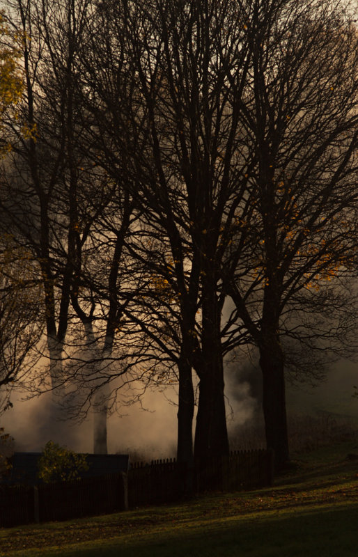 Podzimní nálada i vůně páleného listí