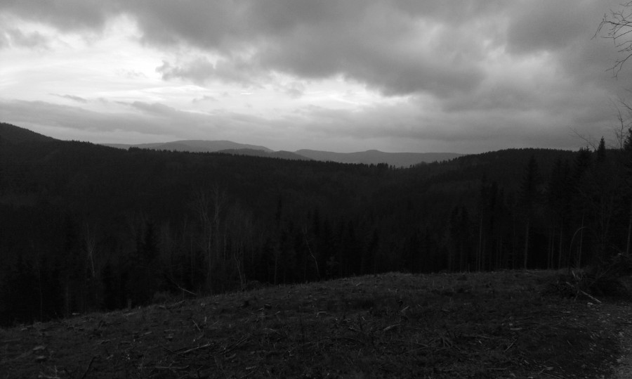 Foceno z auta - hraniční hřeben - třeba ho ještě stihnu letos proběhnout