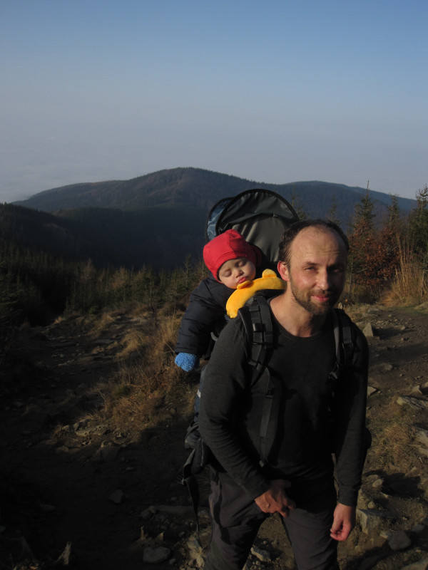 Mates se vzbudil až těsně pod vrcholem Lysé