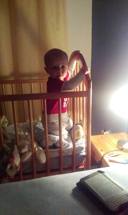 Vzácná chvilka - poprvé stojíme