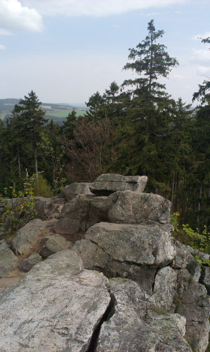 Cesta, po které jsem došel na vrchol Malinské skály