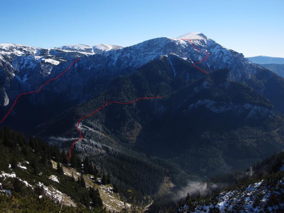 Takhle jsme se motali kolem vrcholu Gamseck