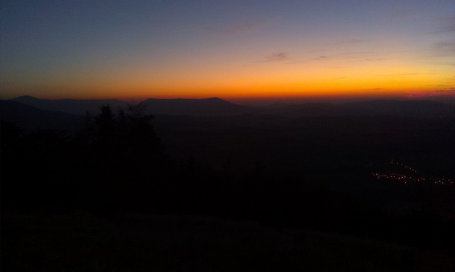 Po západu - koukáme na Radhošť a Ondřejník