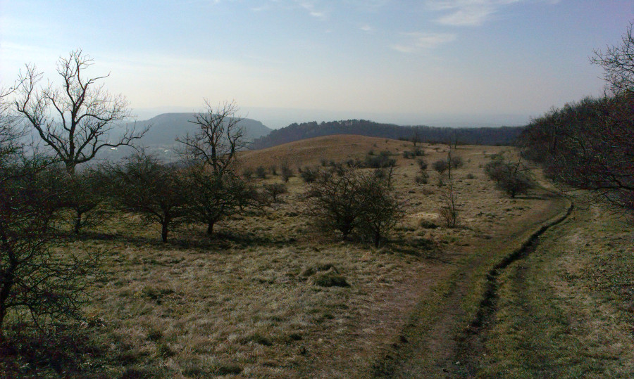 Pohled za sebe - v dálce Stolová hora, která mě taky čeká
