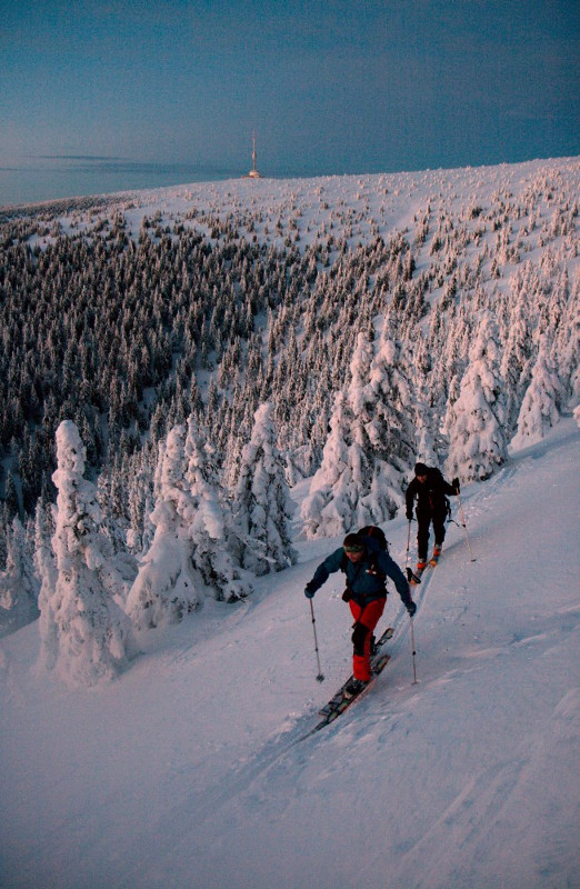 Mauglí a já na hraně Sviního žlebu (fotil David)