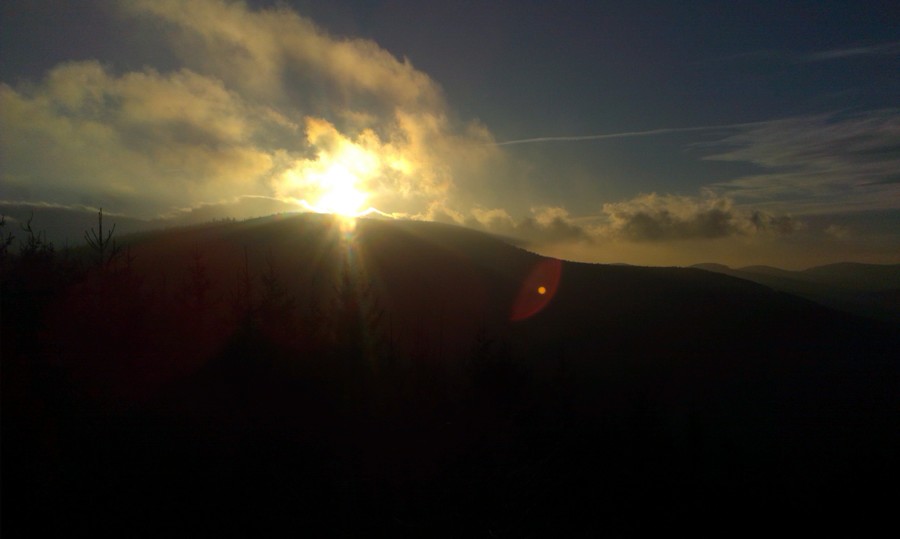 Velký Javorový, přes který jsem běžel