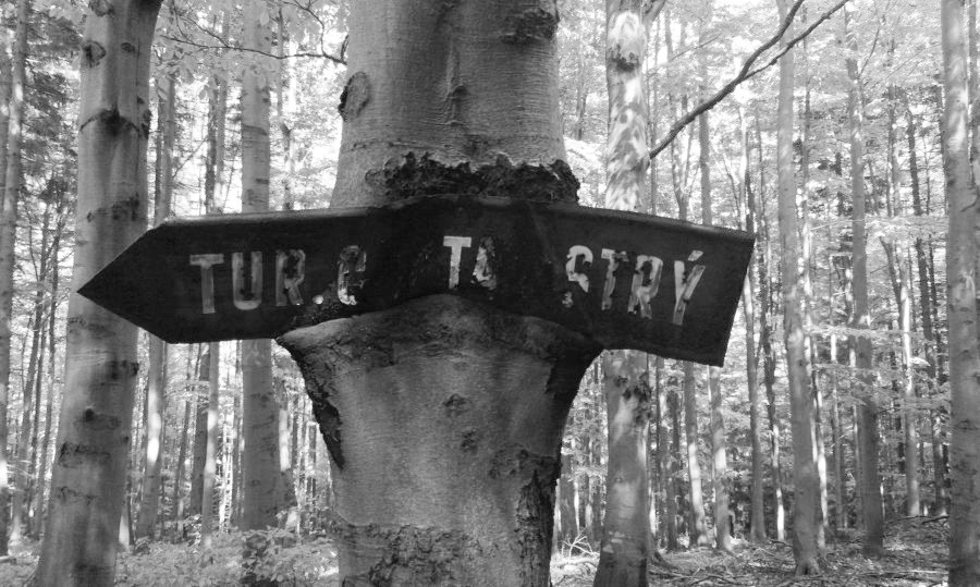 Tyhle cedule pamatují mé první krůčky po kopcích