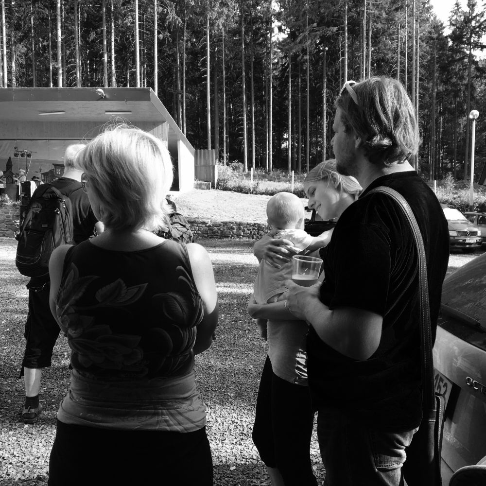 Vojtkovi před koncertem ve Vyšních Lhotách