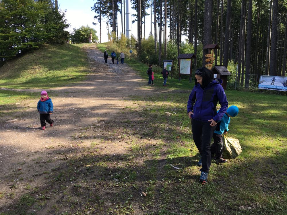 V Bílé na horní stanici lanovky
