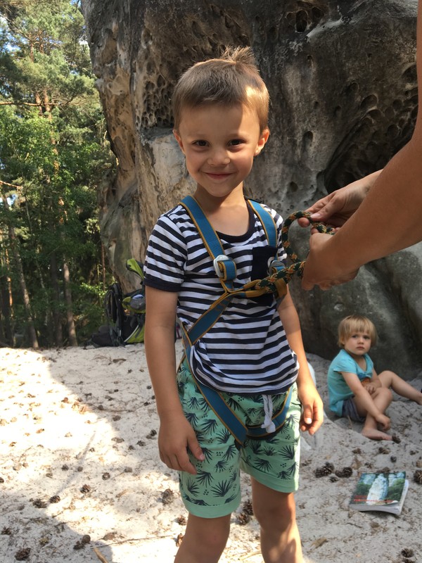 Příprava na první lezení