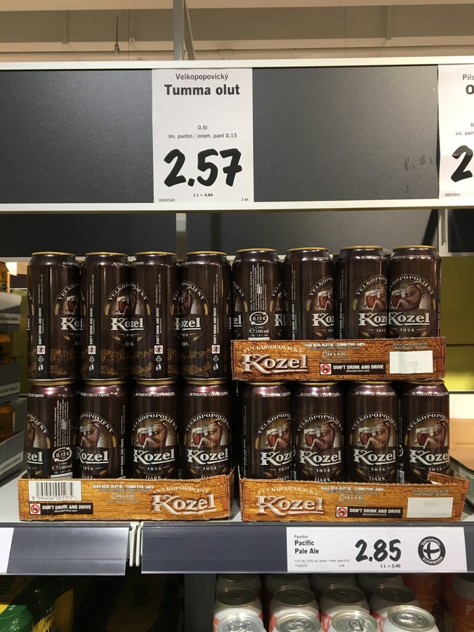 Fotka z Lídla, Kozel byl nejdražší pivo