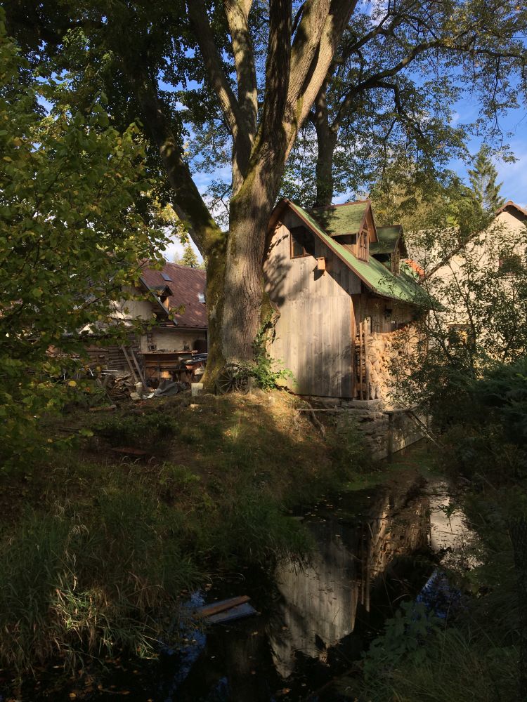 Mlýn a statek na samotě v lesích