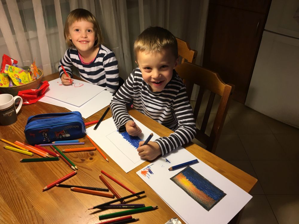 Kreslíme nebe po návratu domů