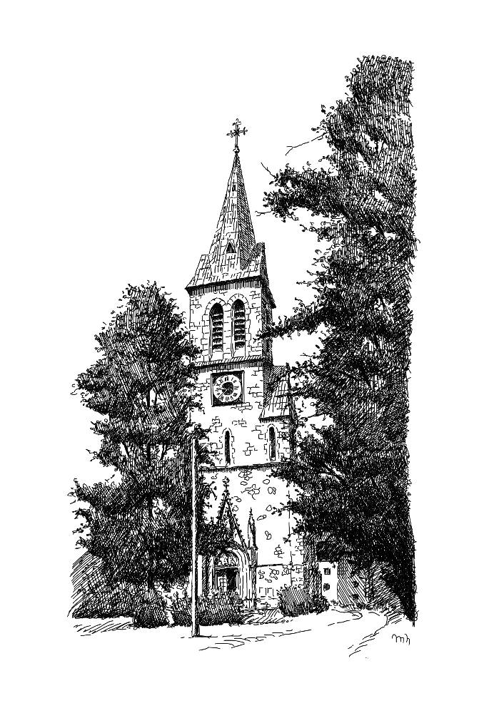 Kostelík v zapadlé sudetské vesničce Travná.