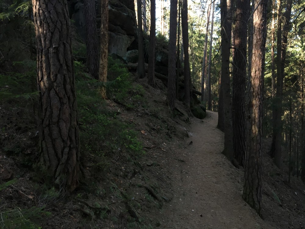 Červená mezi skalami