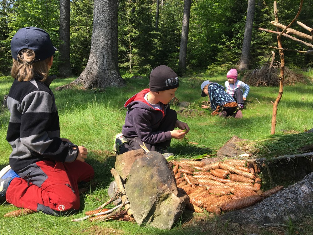 Stavíme domečky, skoro dvě hodiny