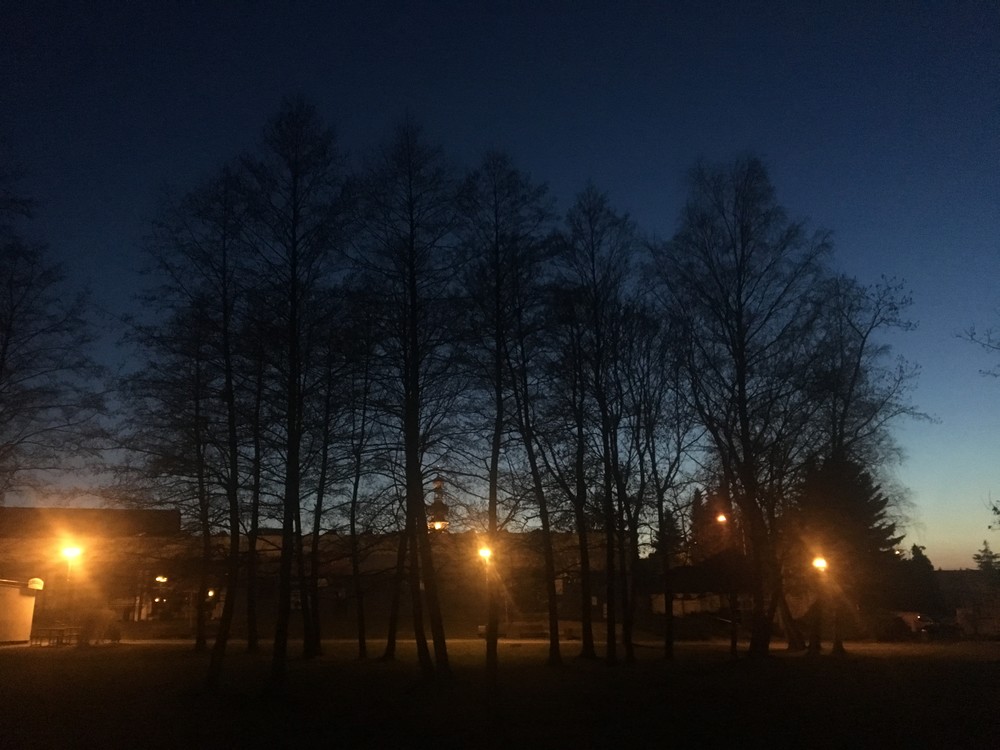 Krásné nebe cestou z bazénu ve Žďáře nad Sázavou