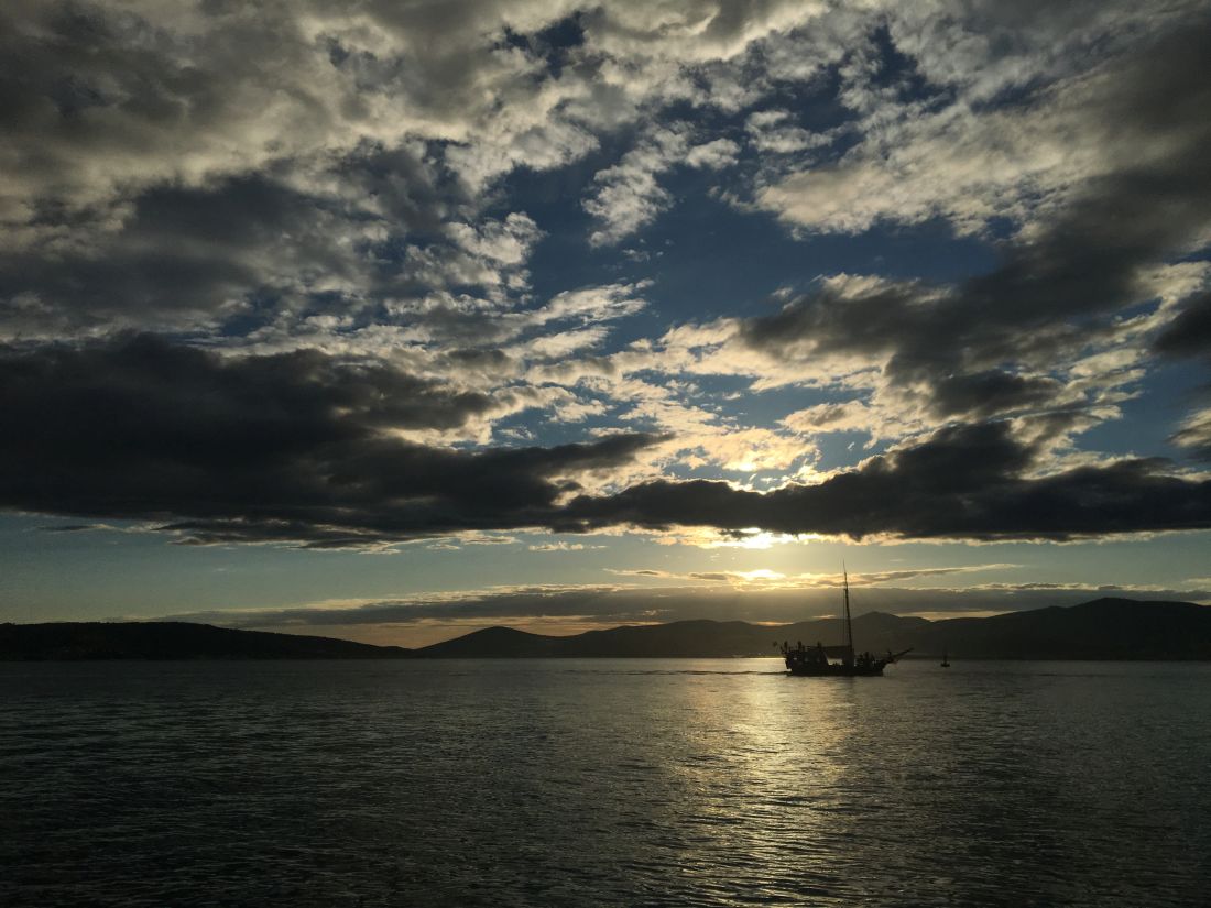 Večer na nejzazším výběžku Splitského poloostrova