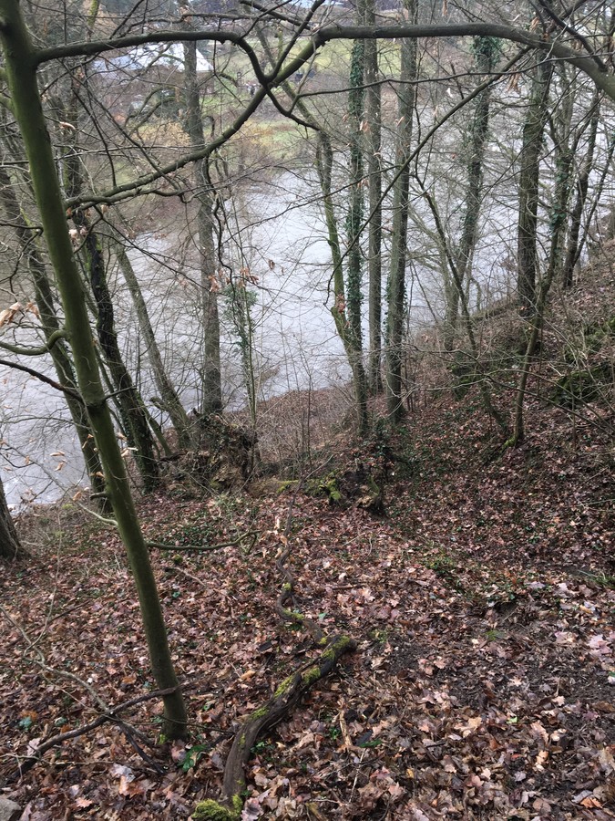 Tohle jsem vylezl s kolem na rameni, dolů o kus dál to bylo horší